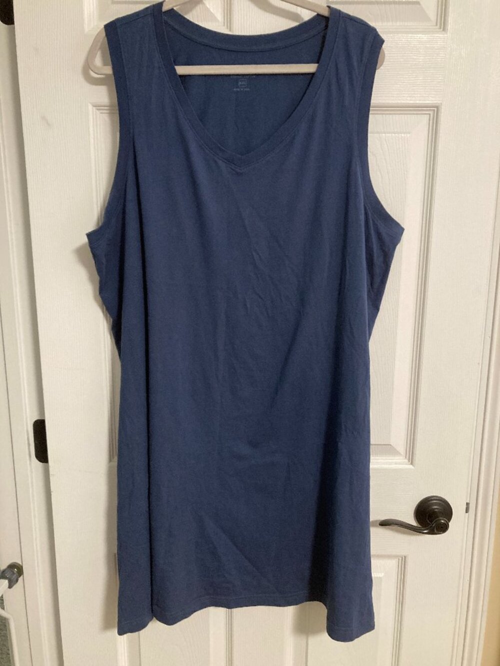 Pact Softspun A-Line Tank Dress Size XXL Blue 100% Cotton